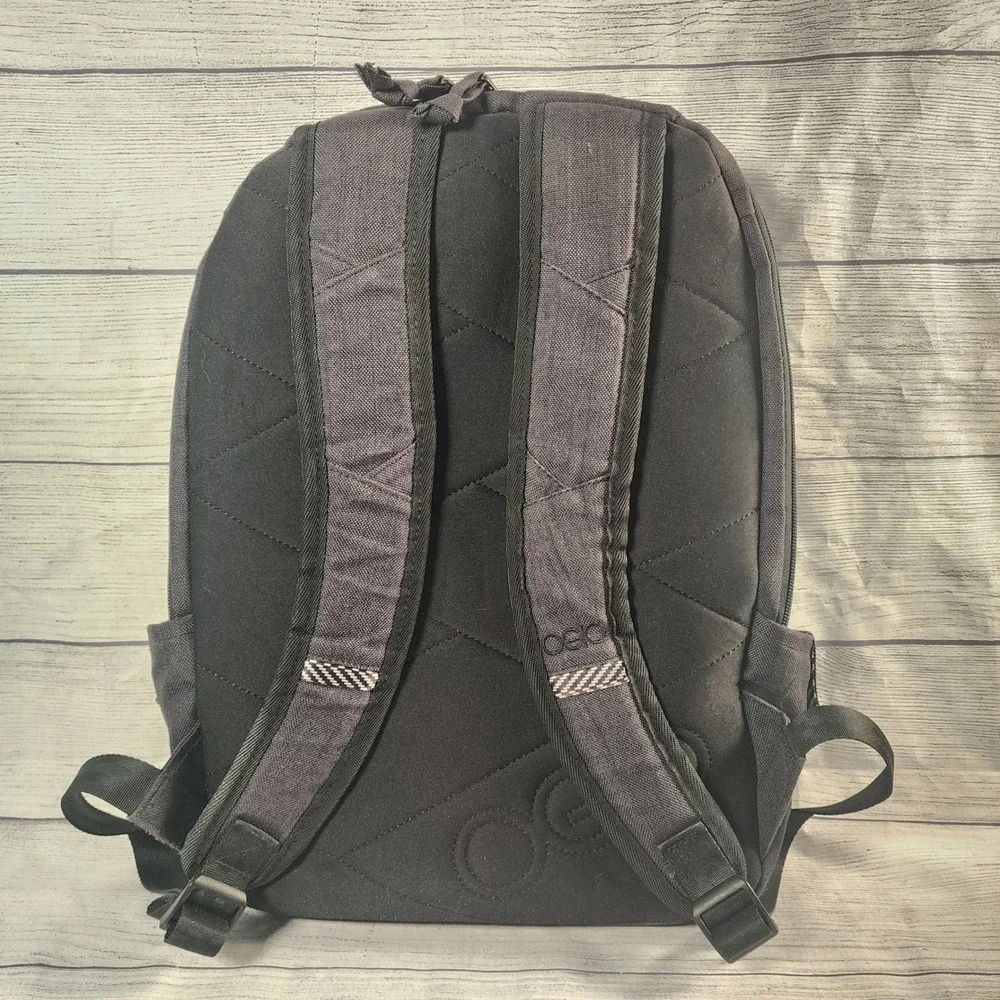 OGIO Soho Laptop Backpack Dark Gray Heathered Chevron Lining Womens Travel Bag